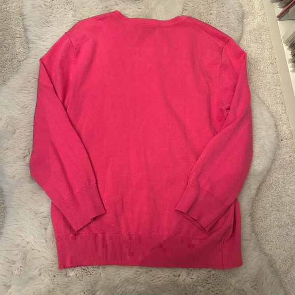 Bright pink cardigan with cute little bows - Picture 2 of 3